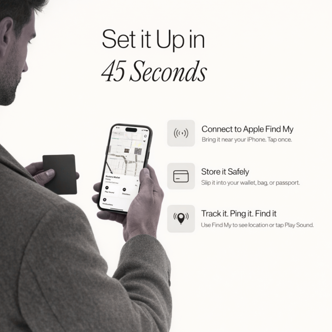 Ultra-Slim Tracking Card by TRAK